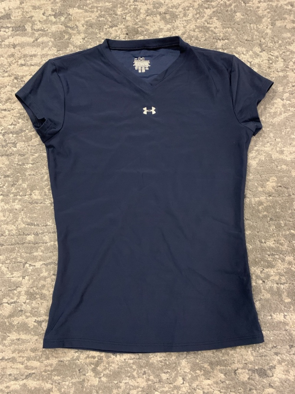 Under Armour Navy Women's V-Neck Short Sleeve Performance Tee